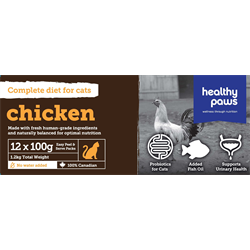Healthy Paws Complete Cat Dinner Chicken 12 x 100g