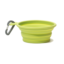 Messy Mutts Silicone Collapsible Bowl 3 Cups, Med, Green