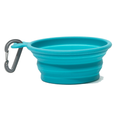 Messy Mutts Silicone Collapsible Bowl 1.75 Cups, Sm, Blue