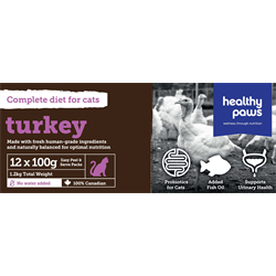 Healthy Paws Complete Cat Dinner Turkey 12 x 100g